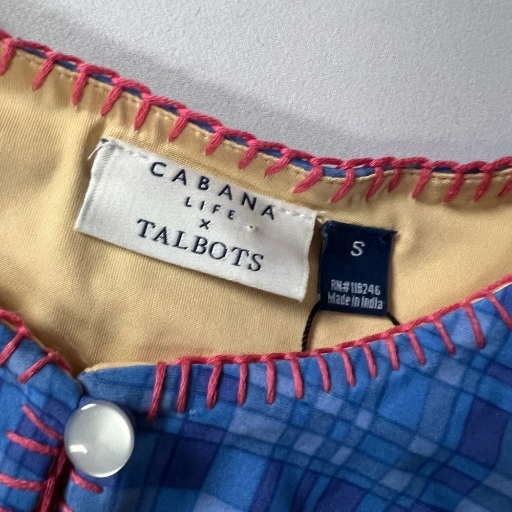 NWT‎ Cabana Life x Talbots high neck one piece plaid swimsuit